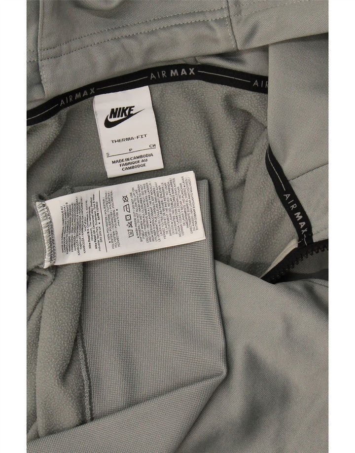 Ανδρικό πουλόβερ Nike με φερμουάρ με κουκούλα, μικρό γκρι πολυεστέρα