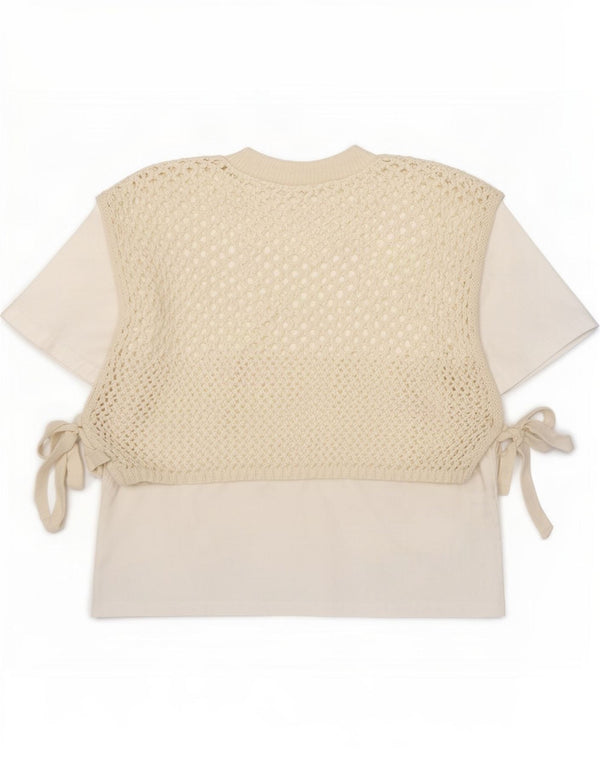 Zara Γυναικεία Μπλούζα Crop Top UK 10 Small White Cotton