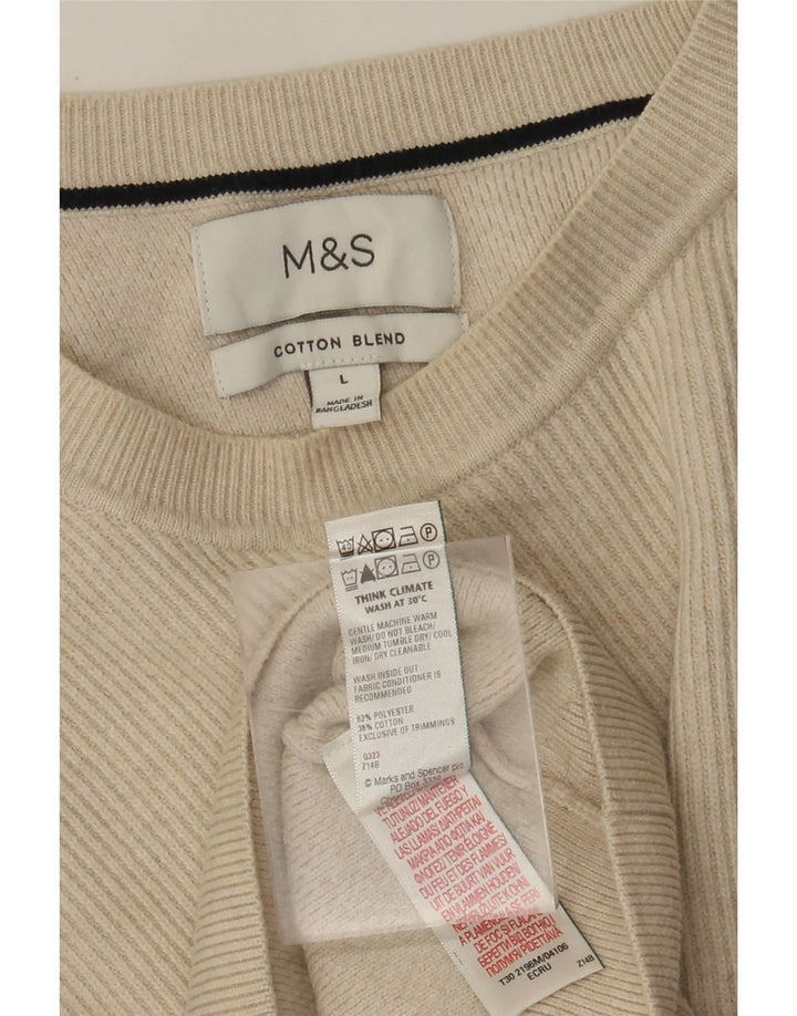 Marks & Spencer Ανδρικό πουλόβερ με λαιμόκοψη μεγάλου πολυεστέρα