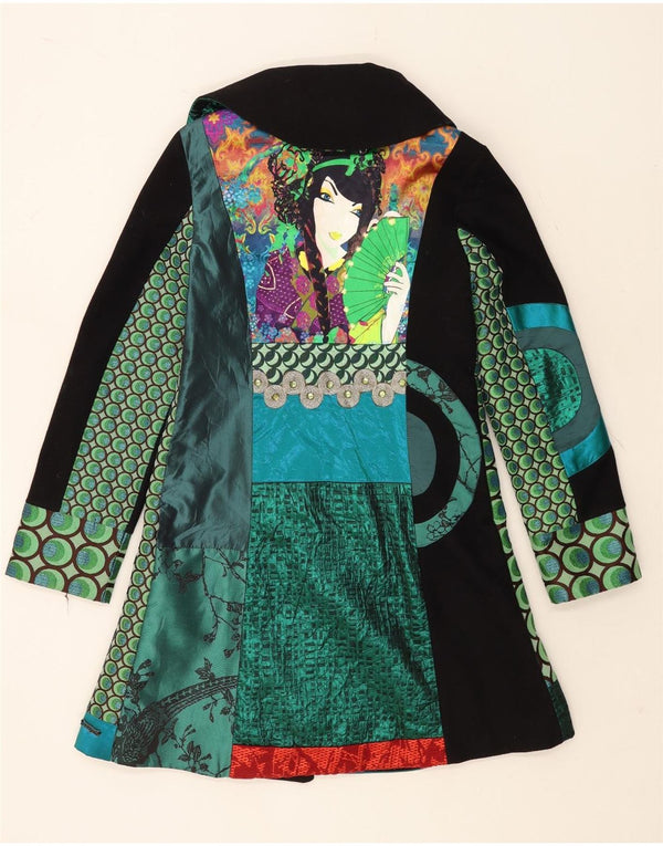 Desigual Γυναικείο Παλτό με διπλό στήθος EU 40 Medium Πολύχρωμο