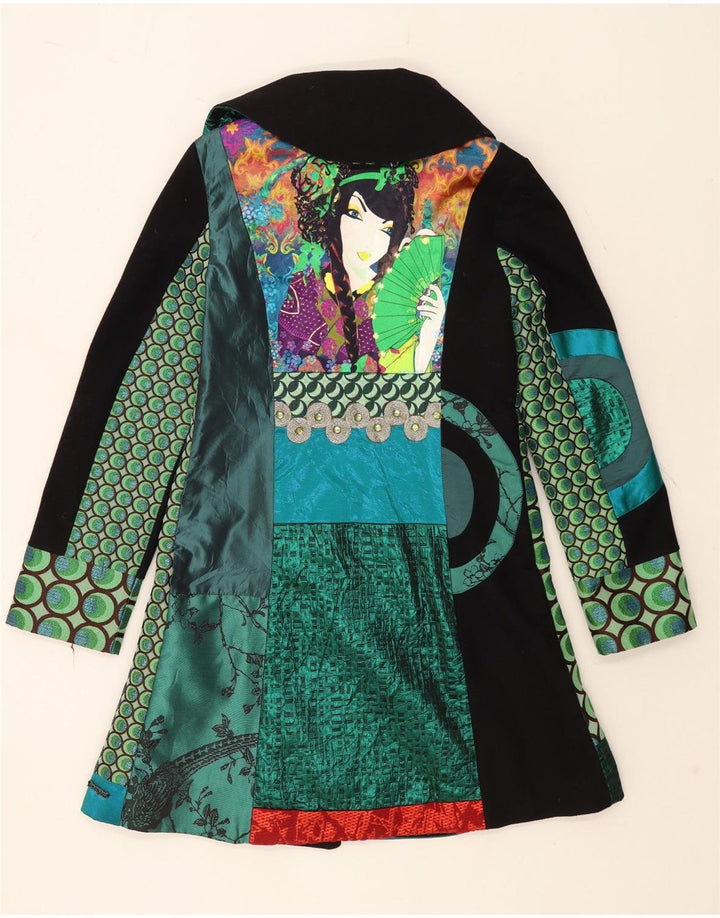 Desigual Γυναικείο Παλτό με διπλό στήθος EU 40 Medium Πολύχρωμο