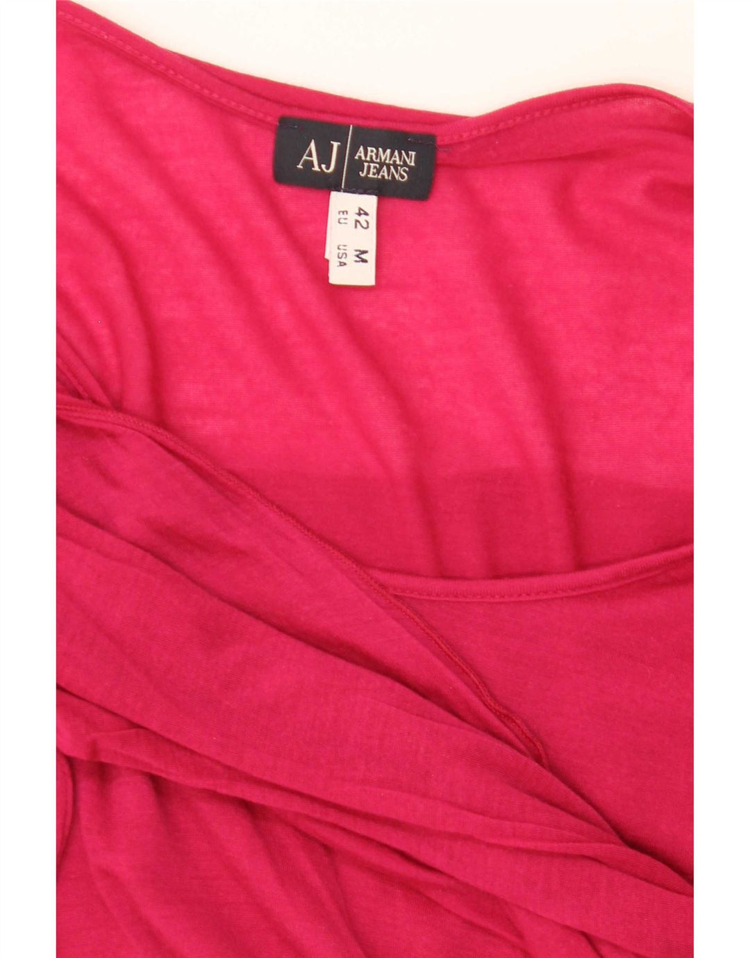 Armani Jeans Γυναικεία μακρυμάνικη μπλούζα Top UK 12 Medium Red