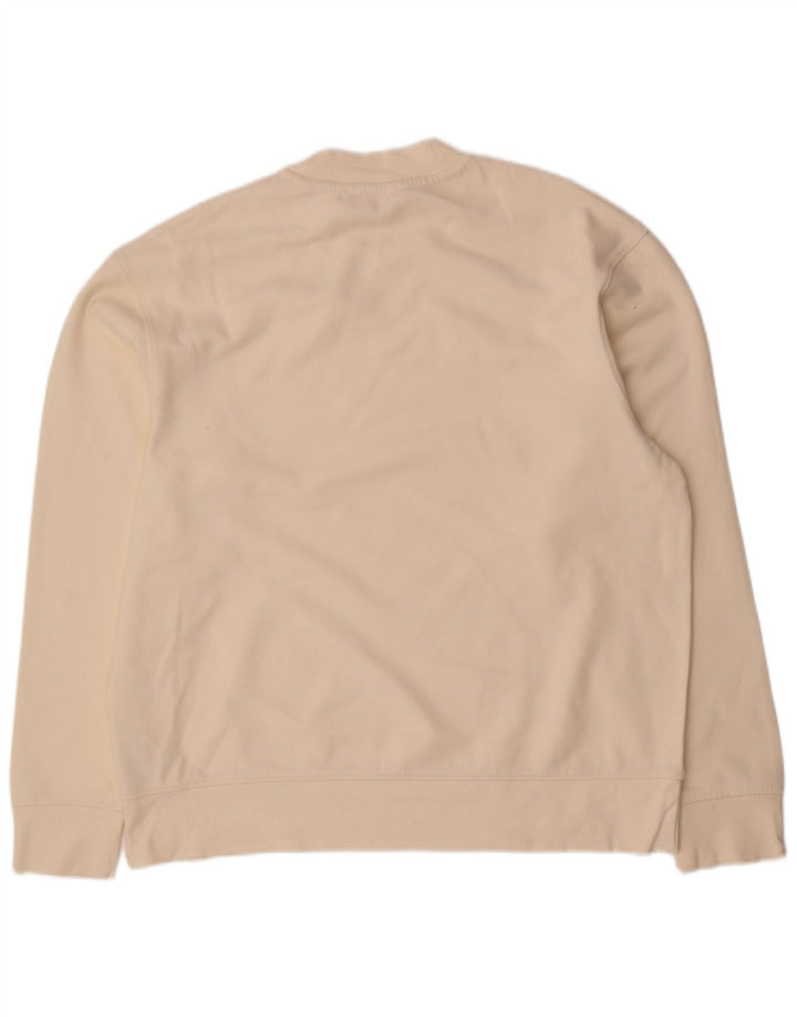 Ανδρικό φούτερ Zara Jumper μεγάλο σε λευκό βαμβακερό