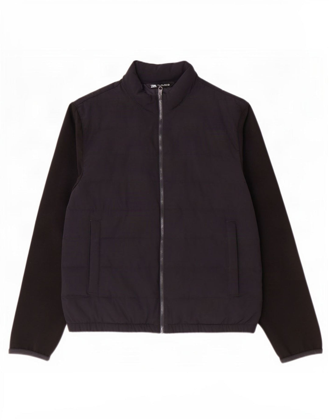 Zara Ανδρικό μπουφάν UK 40 Large Navy Blue Colorblock Πολυεστέρας