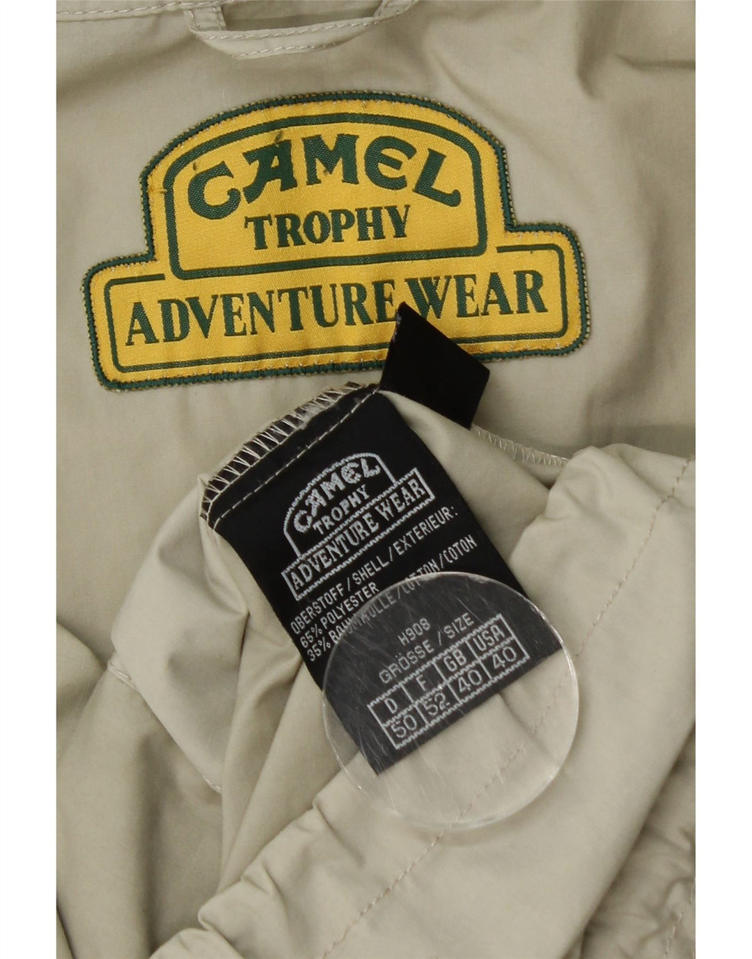 Camel Mens Utility Jacket UK 40 Large Beige Polyester