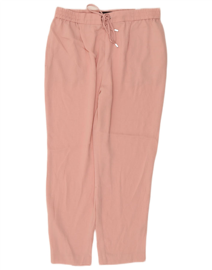 Zara Γυναικείο ίσιο casual παντελόνι μεγάλο W30 L26 Ροζ Πολυεστέρας