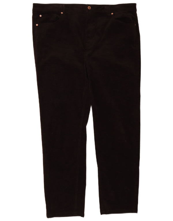 Marks & Spencer Γυναικείο ίσιο κοτλέ παντελόνι UK 22 3XL W40 L30 καφέ