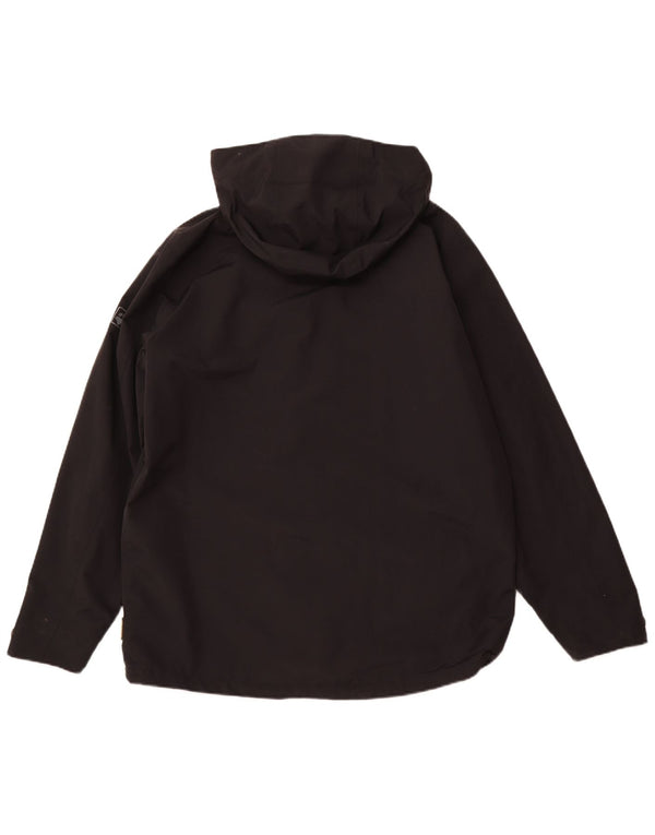 JACK WOLFSKIN Ανδρικό μπουφάν βροχής με κουκούλα UK 42 μεγάλο μαύρο πολυαμίδιο