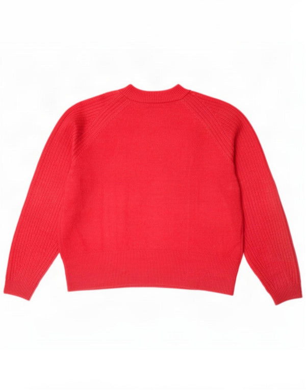 Marks & Spencer Womens Oversized Crew Neck Jumper πουλόβερ UK 14 Medium Pink