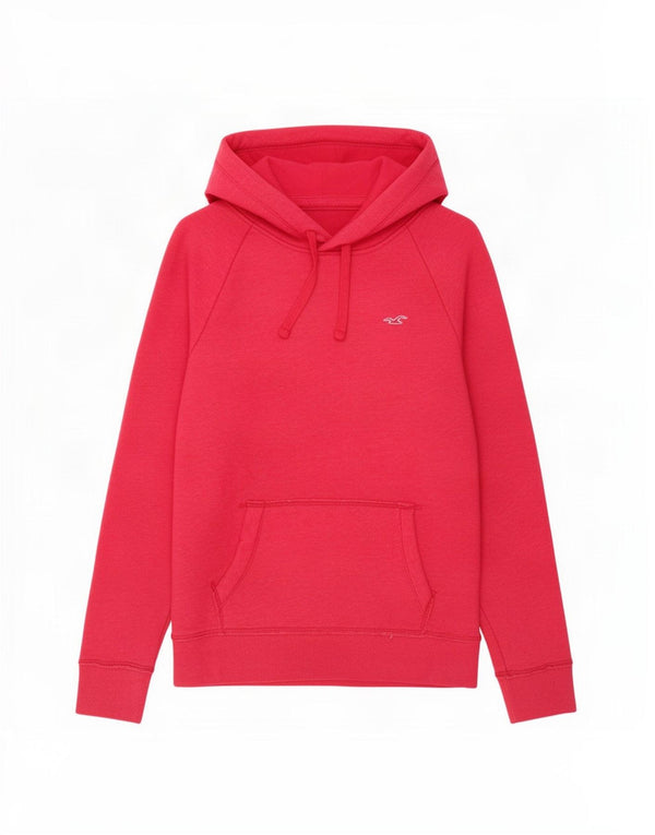 Hollister Γυναικείο Hoodie Jumper UK 14 Medium Pink Βαμβακερό