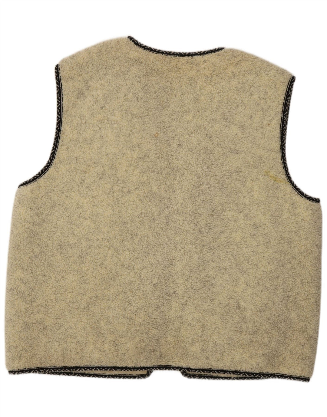 VINTAGE Ανδρικό Sherpa Gilet IT 52/54 XL Μπεζ Νέο Μαλλί