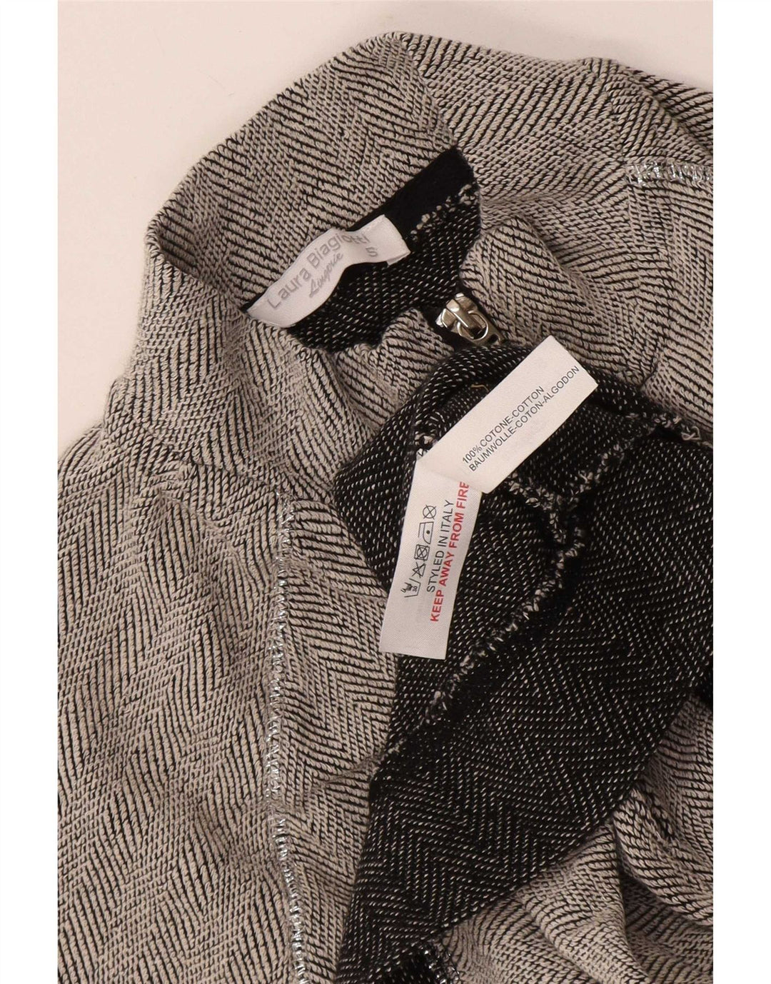 Γυναικεία αθλητική φόρμα Laura Biagiotti Top μπουφάν UK 10 Small Grey Pearringe