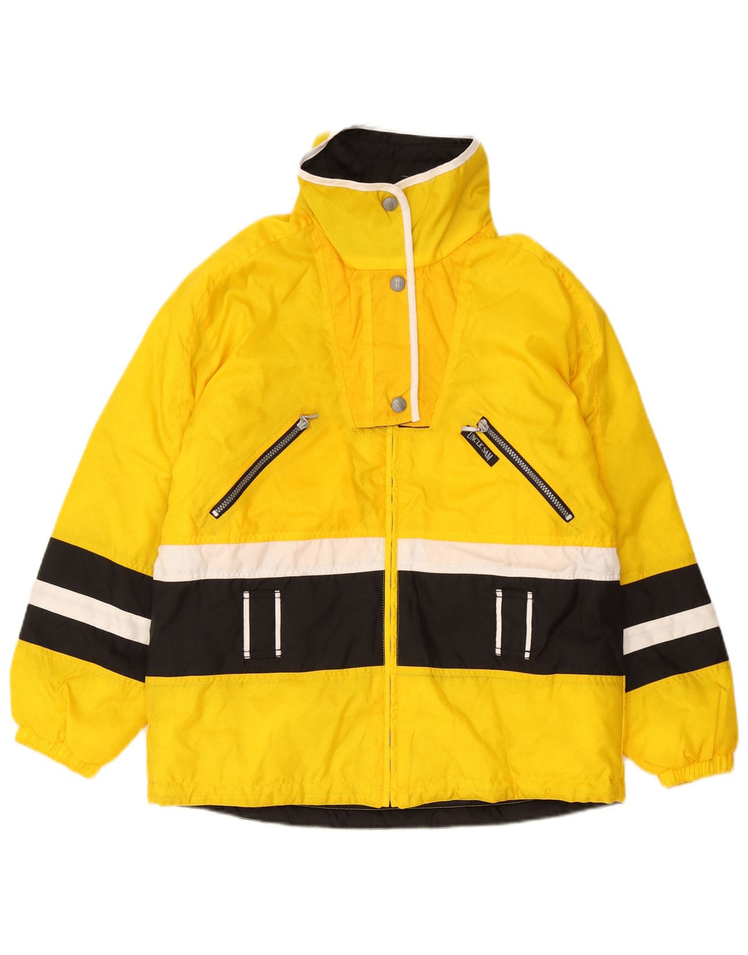 Uncle Sam Γυναικείο υπερμεγέθη τζάκετ UK 10 Small Yellow Colourblock