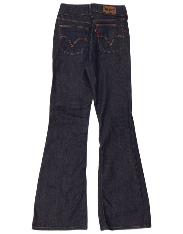 Levi's Womens 479 Booty Flared Jeans W27 L34 Navy Blue Cotton