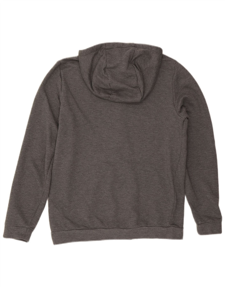 Ανδρικό πουλόβερ Nike Dri Fit Standard με φερμουάρ με κουκούλα από μεσαίο γκρι πολυεστέρα