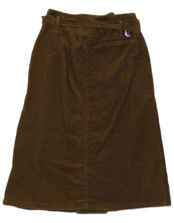 Tommy Hilfiger Γυναικεία κοτλέ φούστα US 4 Small W25 Χακί βαμβακερή