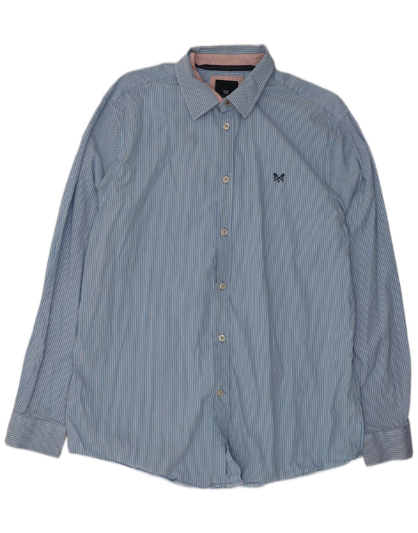 Crew Clothing Ανδρικό πουκάμισο Classic Fit XL Μπλε βαμβακερό pinstripe