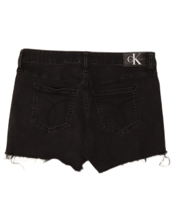 Γυναικείο τζιν σορτς Calvin Klein W29 μεσαίο μαύρο βαμβακερό