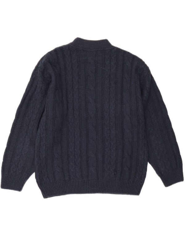 Γυναικείο πουλόβερ VINTAGE Crew Neck Jumper UK 18 XL Navy Blue Acrylic