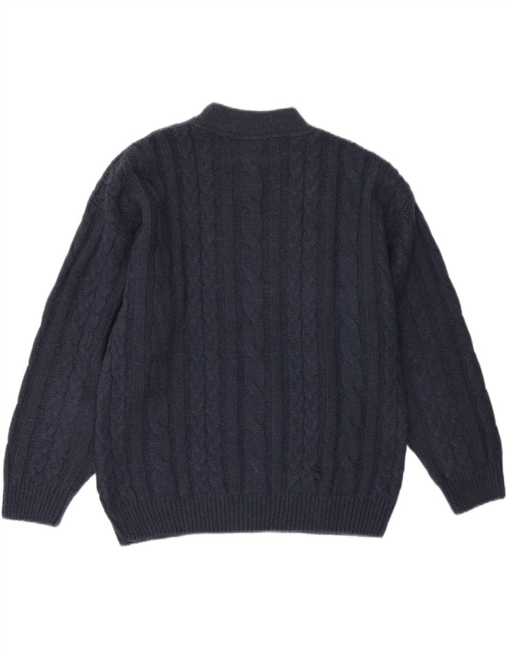 Γυναικείο πουλόβερ VINTAGE Crew Neck Jumper UK 18 XL Navy Blue Acrylic