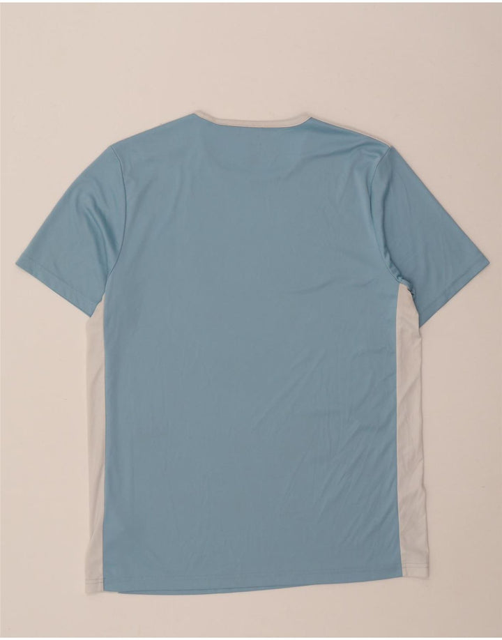 Adidas Ανδρικό T-Shirt Climalite Top Large Blue Colourblock Πολυεστέρας