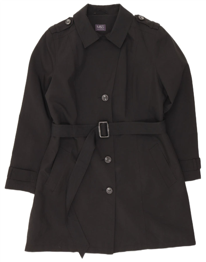 Marks & Spencer Γυναικεία καμπαρντίνα UK 16 Large Black Polyester
