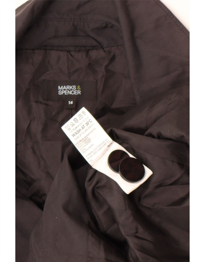 Marks & Spencer Γυναικεία καμπαρντίνα UK 14 Large Black Polyester