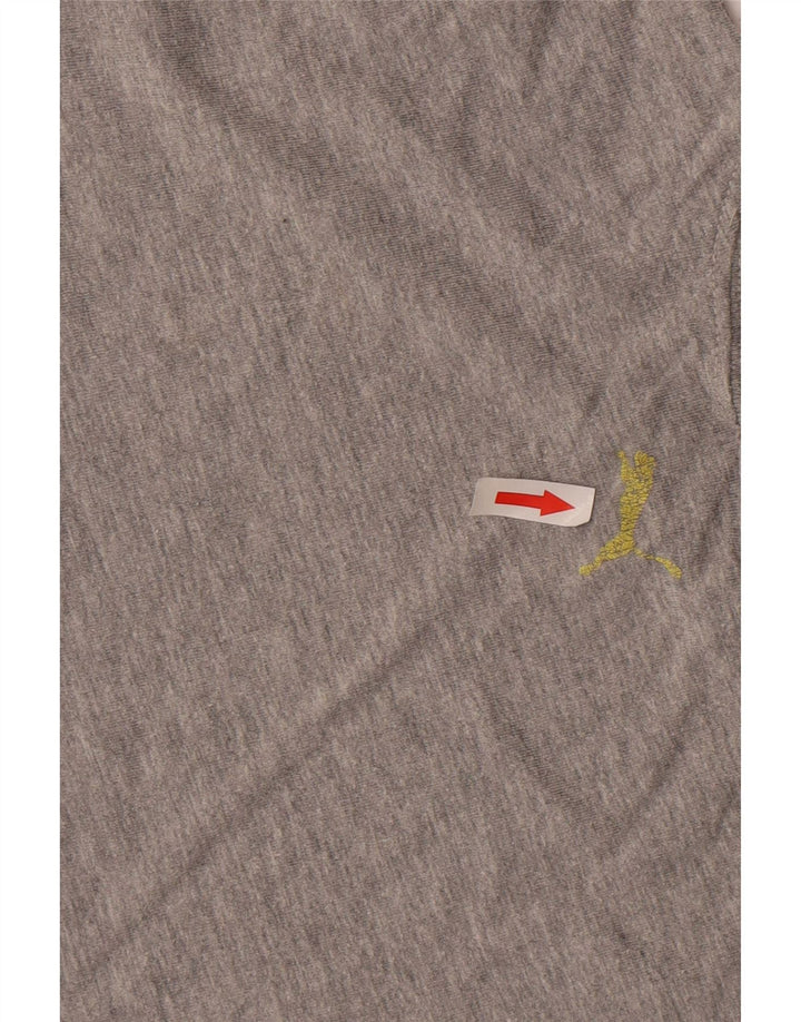 Puma Boys Graphic T-Shirt Top 9-10 ετών Μεσαίο γκρι βαμβακερό