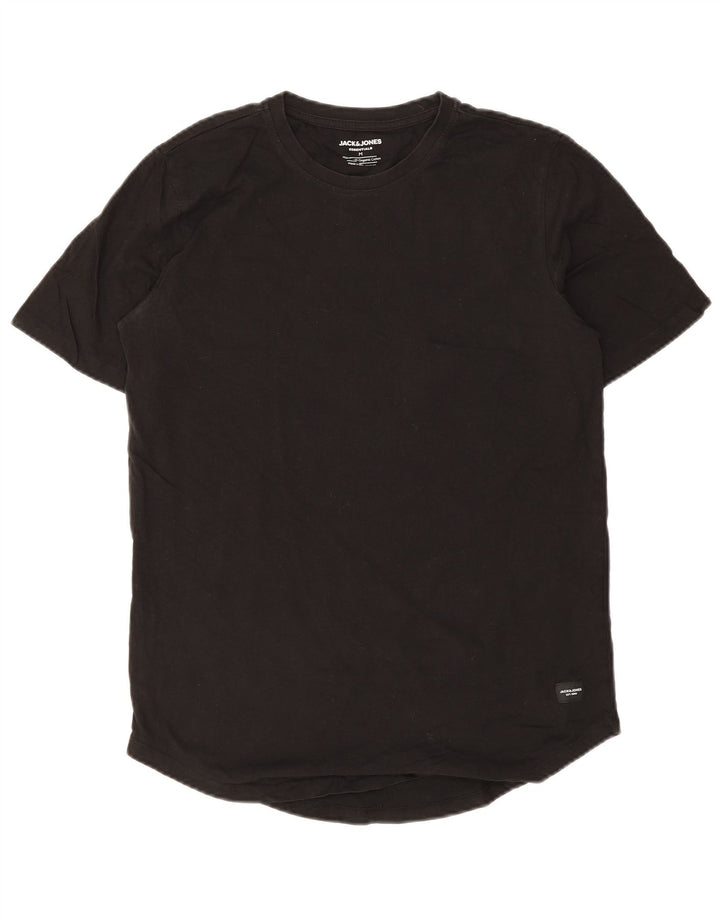 Jack & Jones Ανδρικό T-Shirt Top Μεσαίο μαύρο βαμβακερό
