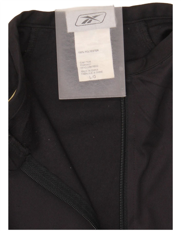 Ανδρική φόρμα πουλόβερ με φερμουάρ Reebok Top Large Μαύρο Πολυεστέρας
