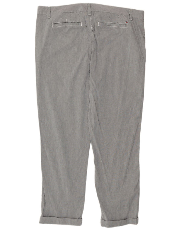 Tommy Hilfiger Γυναικείο Cropped Παντελόνι US 14 XL W38 L26 Grey ριγέ