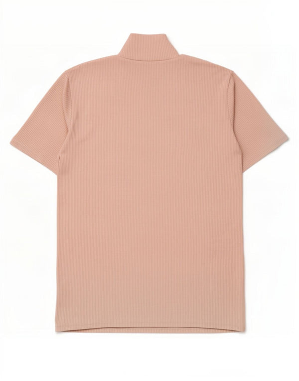 Zara Γυναικείο T-Shirt με φερμουάρ Top UK 16 Large Pink Polyester