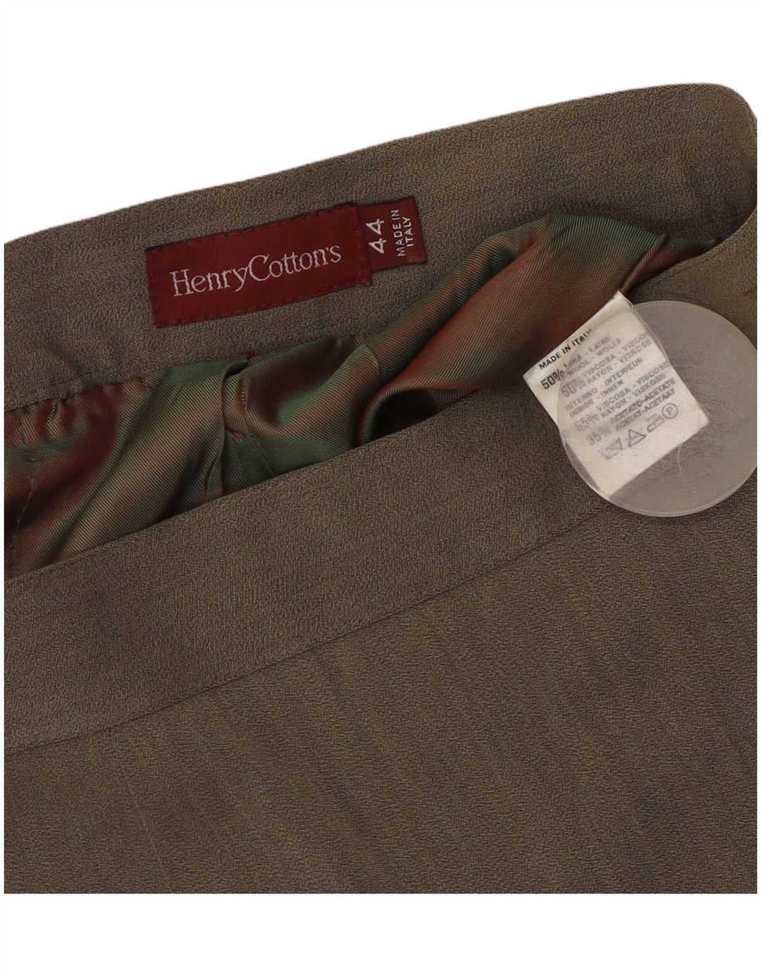 HENRY COTTONS Γυναικεία Pencil Φούστα IT 44 Medium W28 Γκρι μαλλί