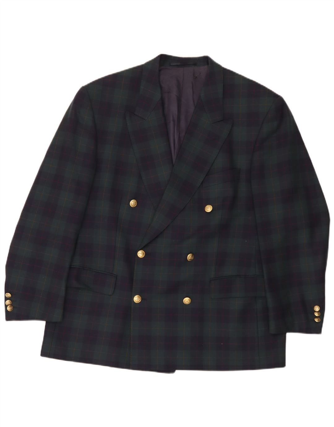 Baumler Ανδρικό σακάκι με διπλό στήθος UK 40 Large Green Check
