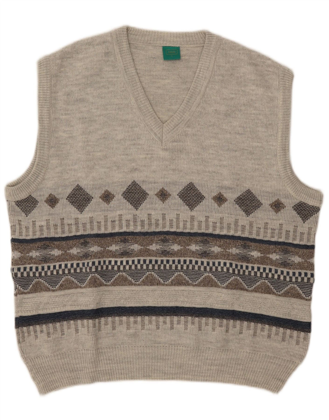 C&A Ανδρικό γιλέκο Canda Tank Top Μεγάλο Γκρι Γεωμετρικό Ακρυλικό