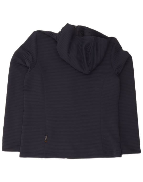 Jack Wolfskin Womens Hooded Tracksuit Top Jacket UK 10/12 Medium Navy Blue