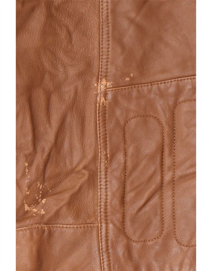 Ανδρικό δερμάτινο Biker Jacket Hugo Boss UK 36 Small Brown