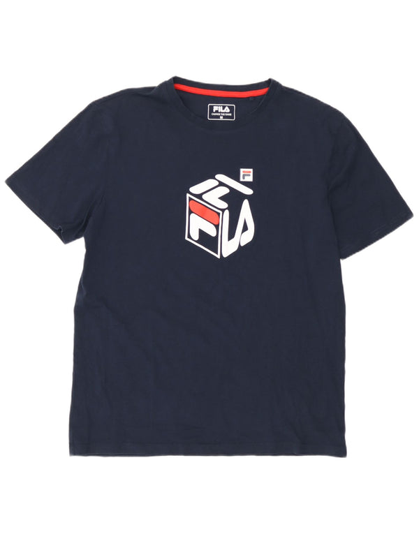 Ανδρικό γραφικό T-Shirt Fila Top Medium Navy Blue