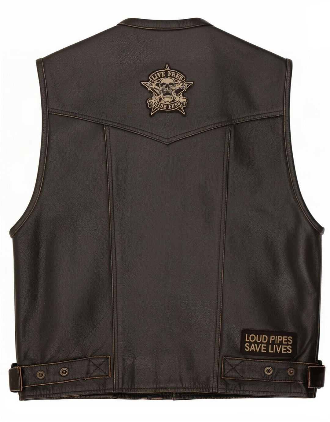 Vintage Ανδρικό Δερμάτινο Gilet UK 40 Large Μαύρο