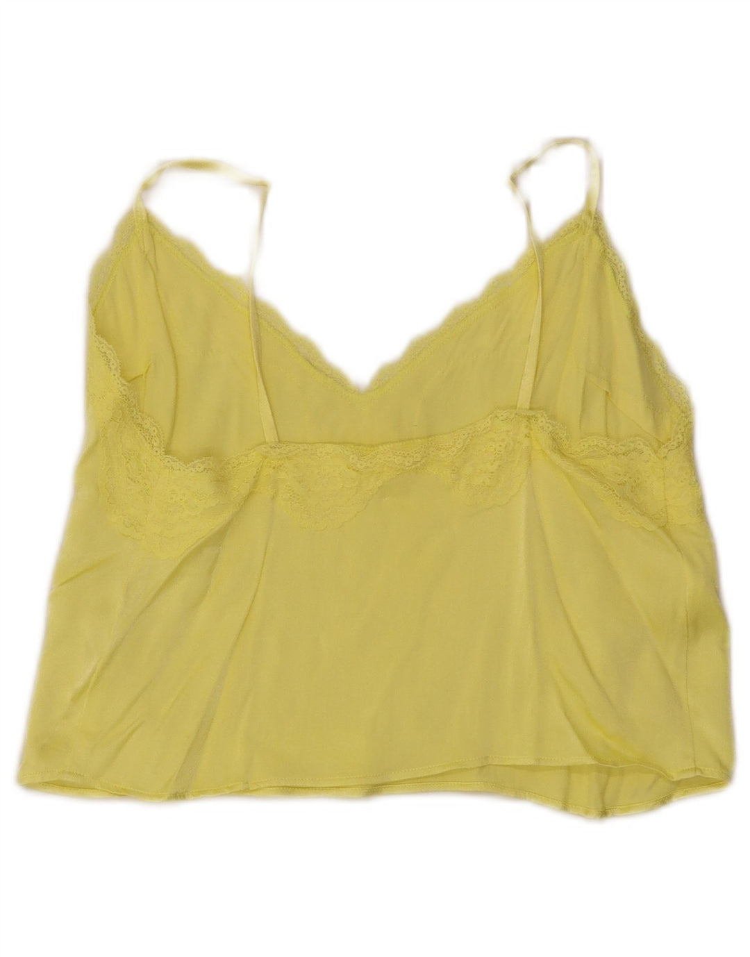 Vintage Womens Cami Top UK 10 Small Yellow