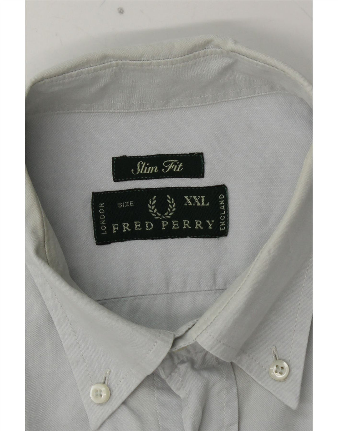 FRED PERRY Ανδρικό πουκάμισο Slim Fit 2XL Μπλε βαμβακερό