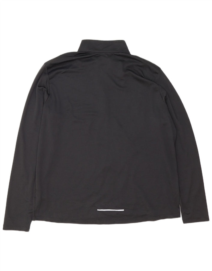Ανδρική φόρμα πουλόβερ με φερμουάρ Nike Dri Fit Top 2XL Μαύρο πολυεστέρα