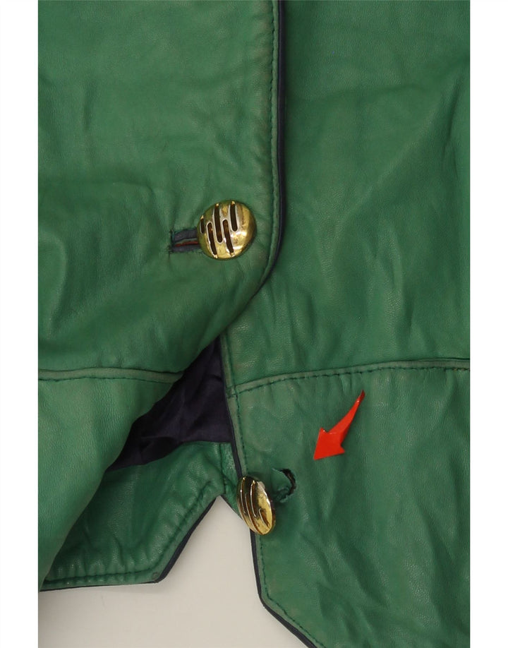 Vintage γυναικείο μπουφάν Crop 4 κουμπιών EU 42 Large Green