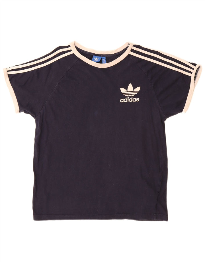 Ανδρικό T-Shirt Adidas Top Βαμβακερό μεσαίο Navy Blue