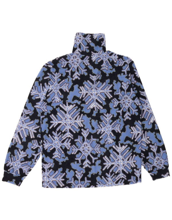 Conte of Florence Γυναικείο Snowtime Fleece Jumper UK 16 Large Blue Geometric