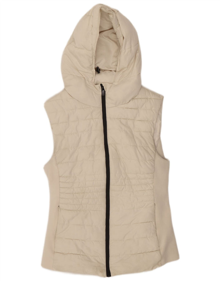 Zara Γυναικεία κουκούλα με επένδυση Gilet UK 14 Μεγάλος Λευκός Πολυεστέρας