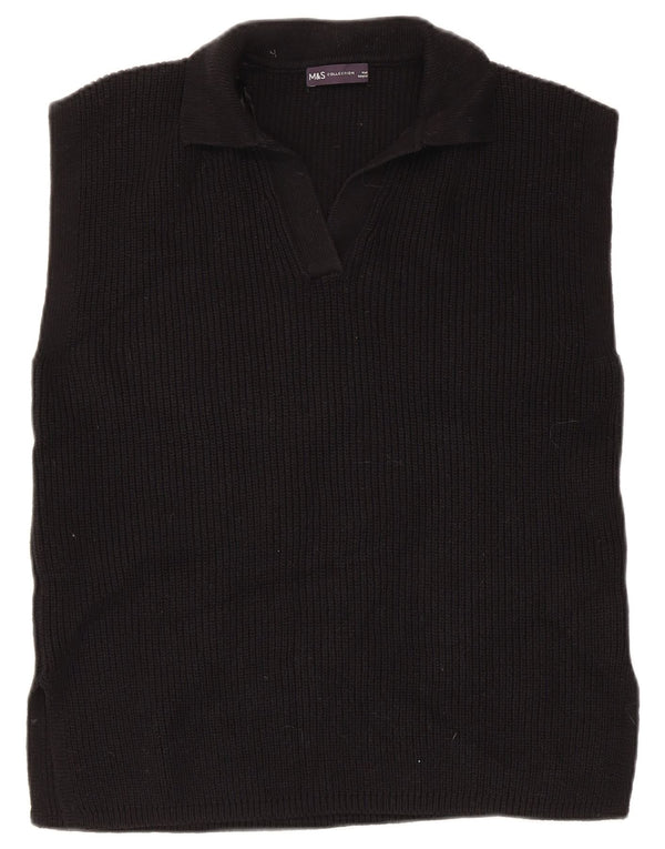 Marks & Spencer Γυναικείο γιλέκο Tank Top UK 14 Μεσαίο μαύρο βαμβακερό
