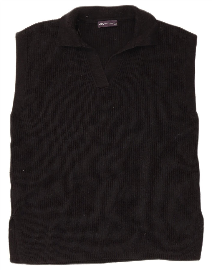 Marks & Spencer Γυναικείο γιλέκο Tank Top UK 14 Μεσαίο μαύρο βαμβακερό