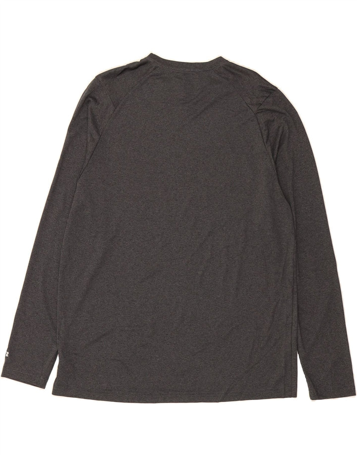 RUSSELL ATHLETIC Mens Training Top Long Sleeve UK 42/44 Large Grey Vintage Russell Athletic and Second-Hand Russell Athletic from Messina Hembry 