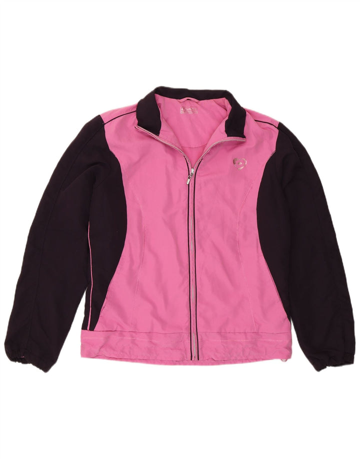 Γυναικείο τζάκετ Lotto Windbreaker UK 14 Medium Pink Colourblock Πολυεστέρας